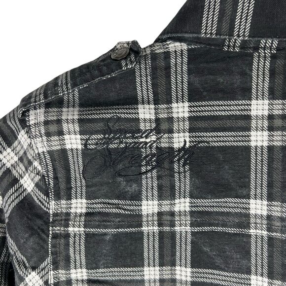 Speed & Strength Womens Sz M Motorcycle Biker Riding Shirt Jacket Zip Flannel - Picture 5 of 9